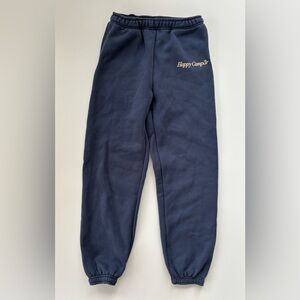 Happy Camp3r UNISEX Dusty Blue Tan Sweatpants Joggers Comfy Lounge Size SMALL